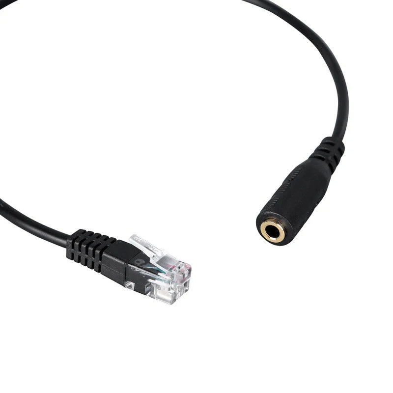 IG-2Pcs 3 5 мм штекер Джек на RJ9 телефон гарнитура для телефона офиса Кабель-адаптер