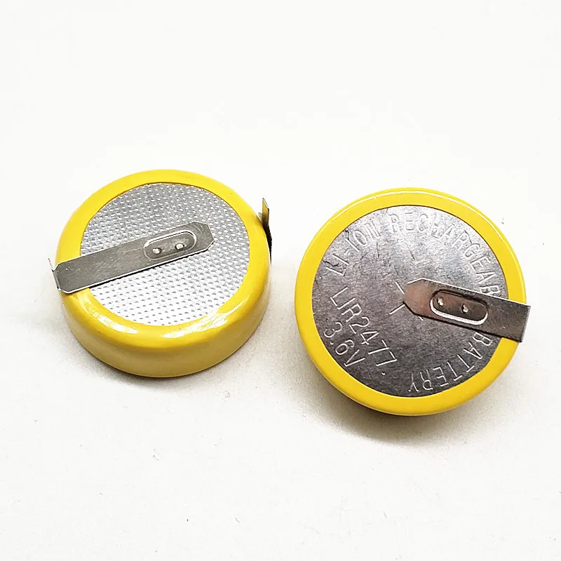 2 шт. оригинальный LIR2477 с паяльными ножками перезаряжаемая батарея 3 6 В кнопкой 180