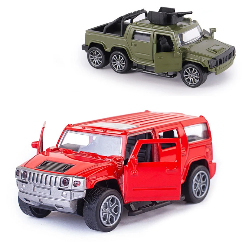 1:32 Scale Kids Alloy Metal Car Toys Pull Back Diecast Model Off Road Tank Car Vehicle Toys For Children Glowing Gifts TY0520