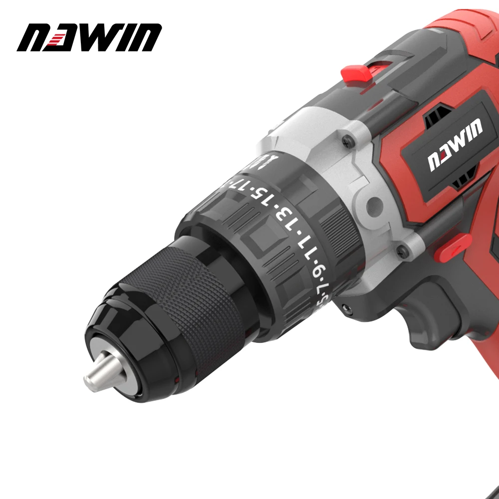 NAWIN бесщеточный Электрический шуруповерт ударный бетонная буровая высокий