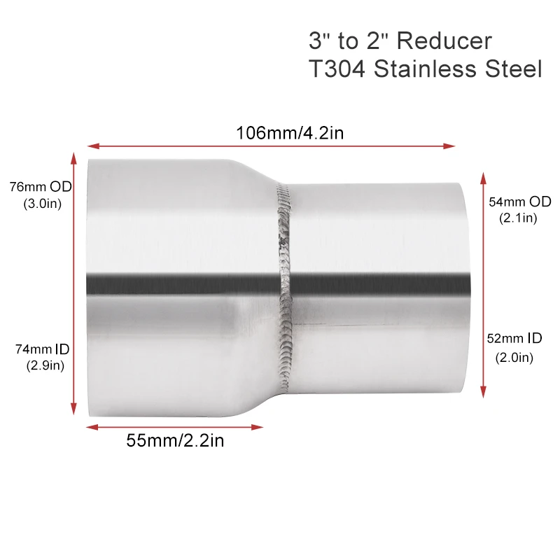 Соединитель выхлопной трубы SPEEDWOW автомобильный глушитель из нержавеющей стали