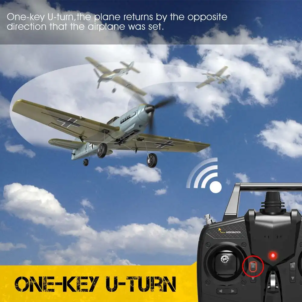 Eachine BF109 RC самолет 2 4 ГГц 4CH 400 мм Wingspan 6-осевой один ключ U-обратный аэробатический