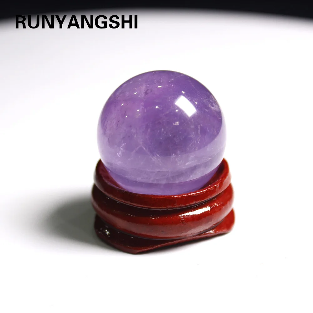 Натуральный фиолетовый аметистовый шар Runyangshi необработанный драгоценный камень