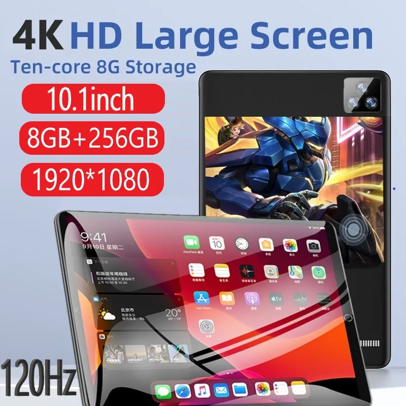 

Tablet iplay Android 11, 8GB Ram, 256GB Rom, 10.1Inch, 4k,5G/4GSim/5Gwi-fi/Global Language/Protective Sleeve