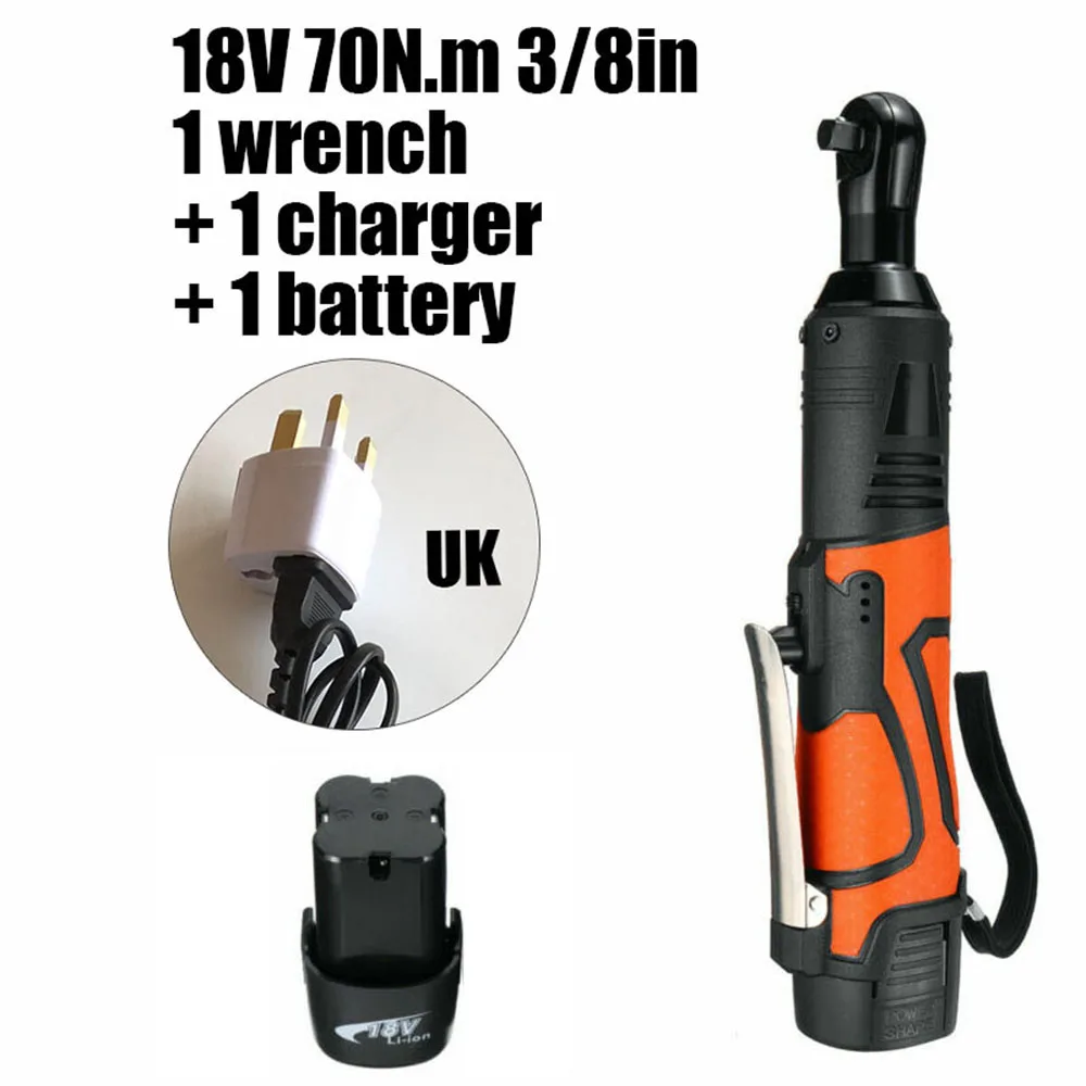 Аккумуляторный Электрический ударный гайковерт с трещоткой 18 в 70н. М 3/8 дюйма
