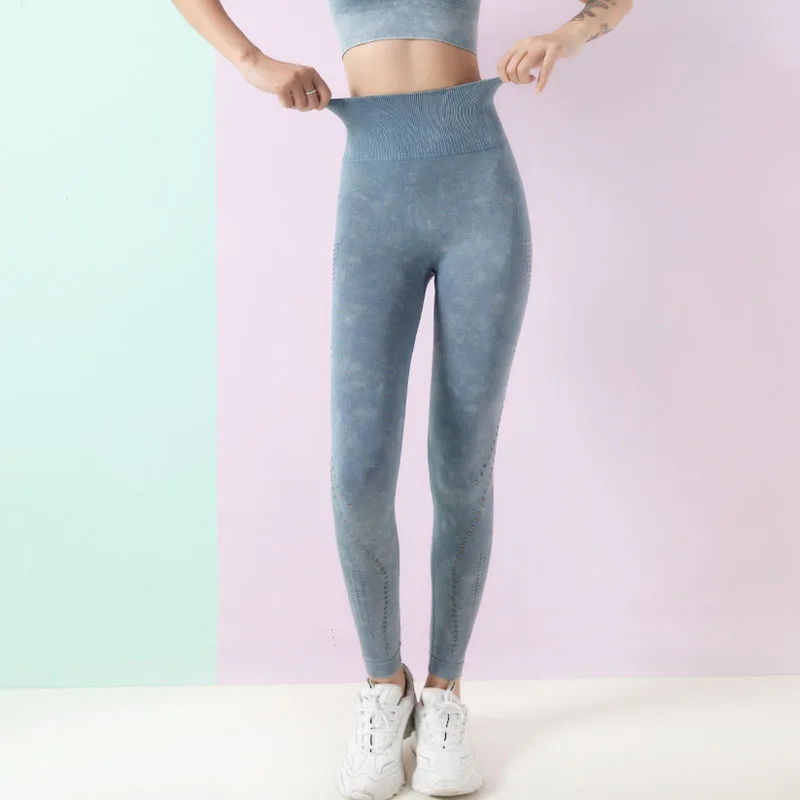 

NORMOV Women Hollow Leggings Fitness High Waist Push Up Seamless Legging Woman Slim Elastic Breathable Leggins Workout Female