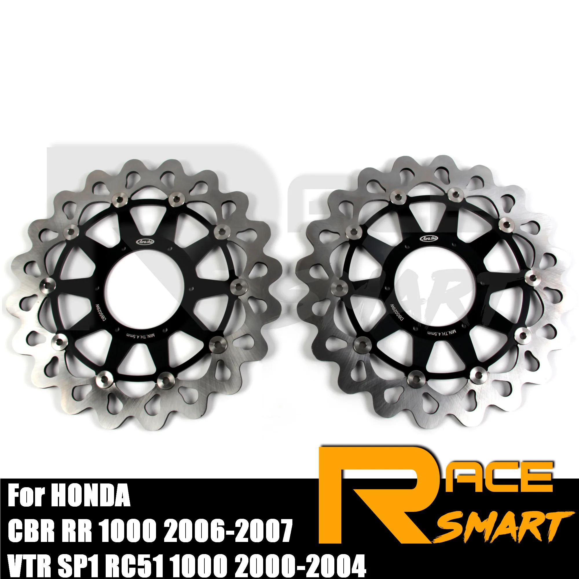 

CBR1000RR 2006-2007 1 Pair 320mm Motorcycle CNC Floating Front Brake Disks Discs Brake Rotors CBR1000 RR CBR 1000RR 06 07 Black