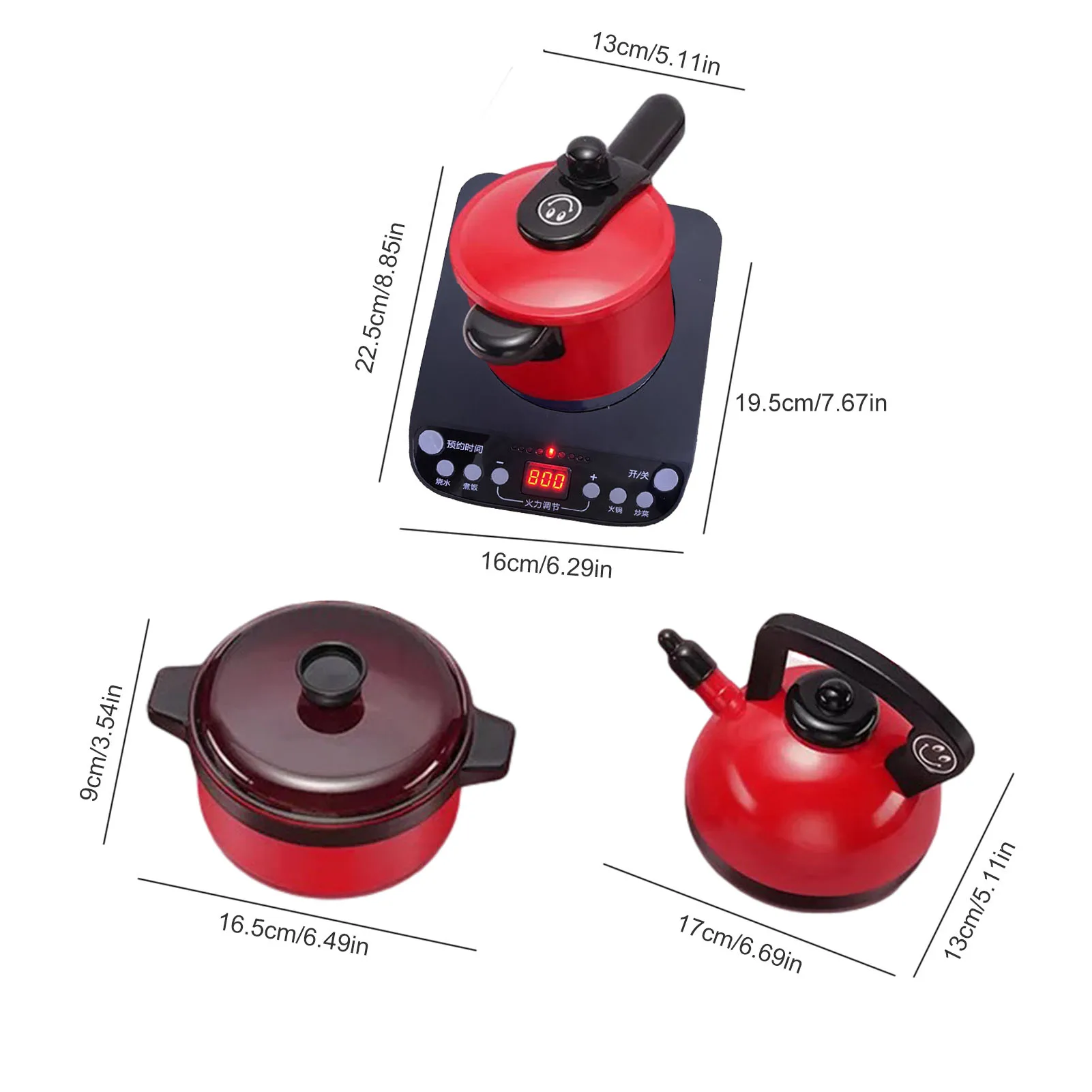 

Children Kitchen Pretend Toys Set Safe Simulation Cooker Toys