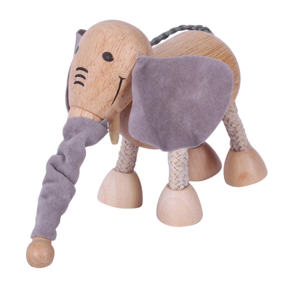 3D Деревянный милый слон строительные блоки декоративная кукла имитация