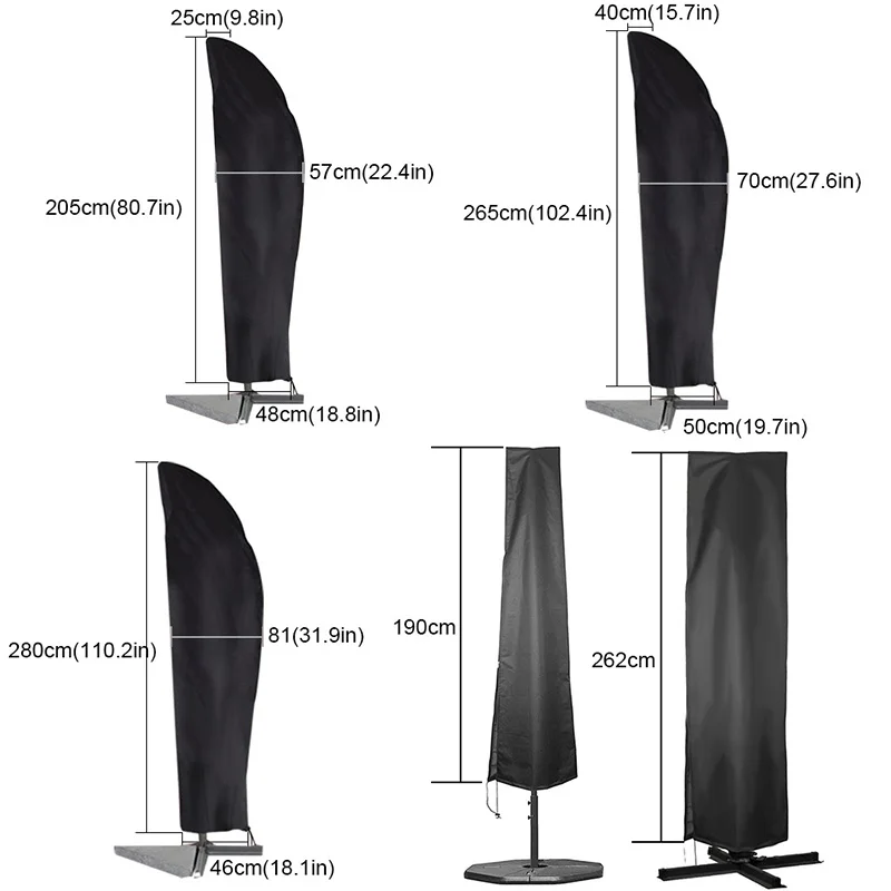 

Waterproof Oxford Cloth Outdoor Sunshade Umbrella Cover Garden Weatherproof Patio Cantilever Parasol Rain Cover Accessories