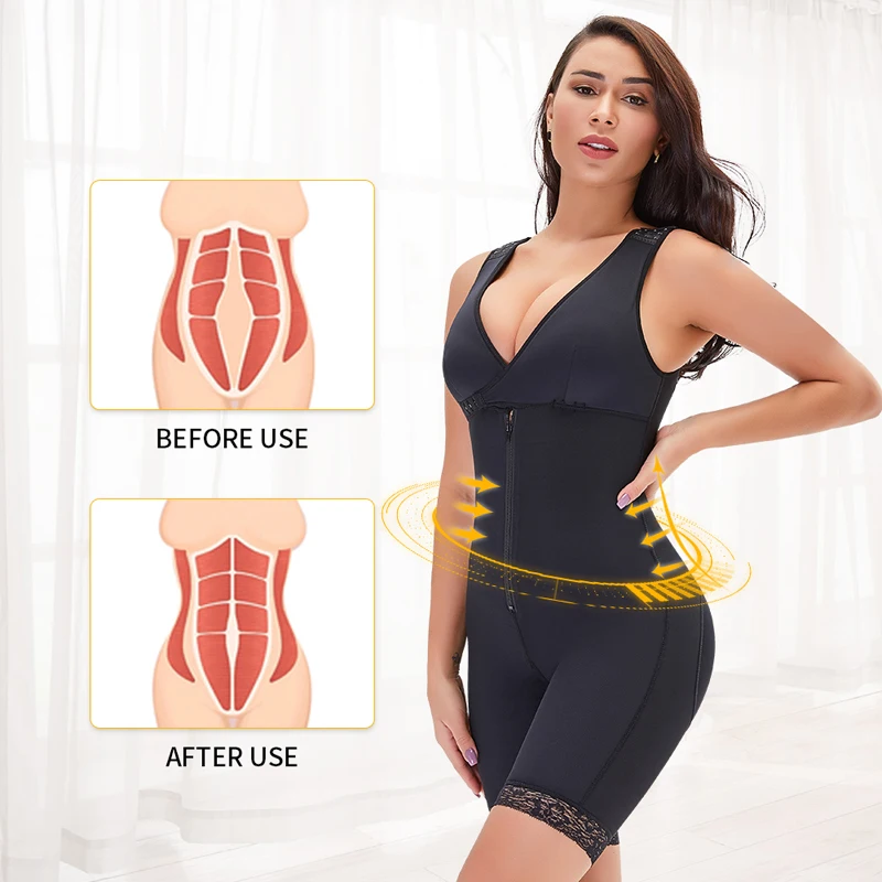 Women Postpartum Girdles Shapewear Tummy Control Open Bust Full Body Shaper Slimming Bodysuit Waist Trainer Fajas S6XL