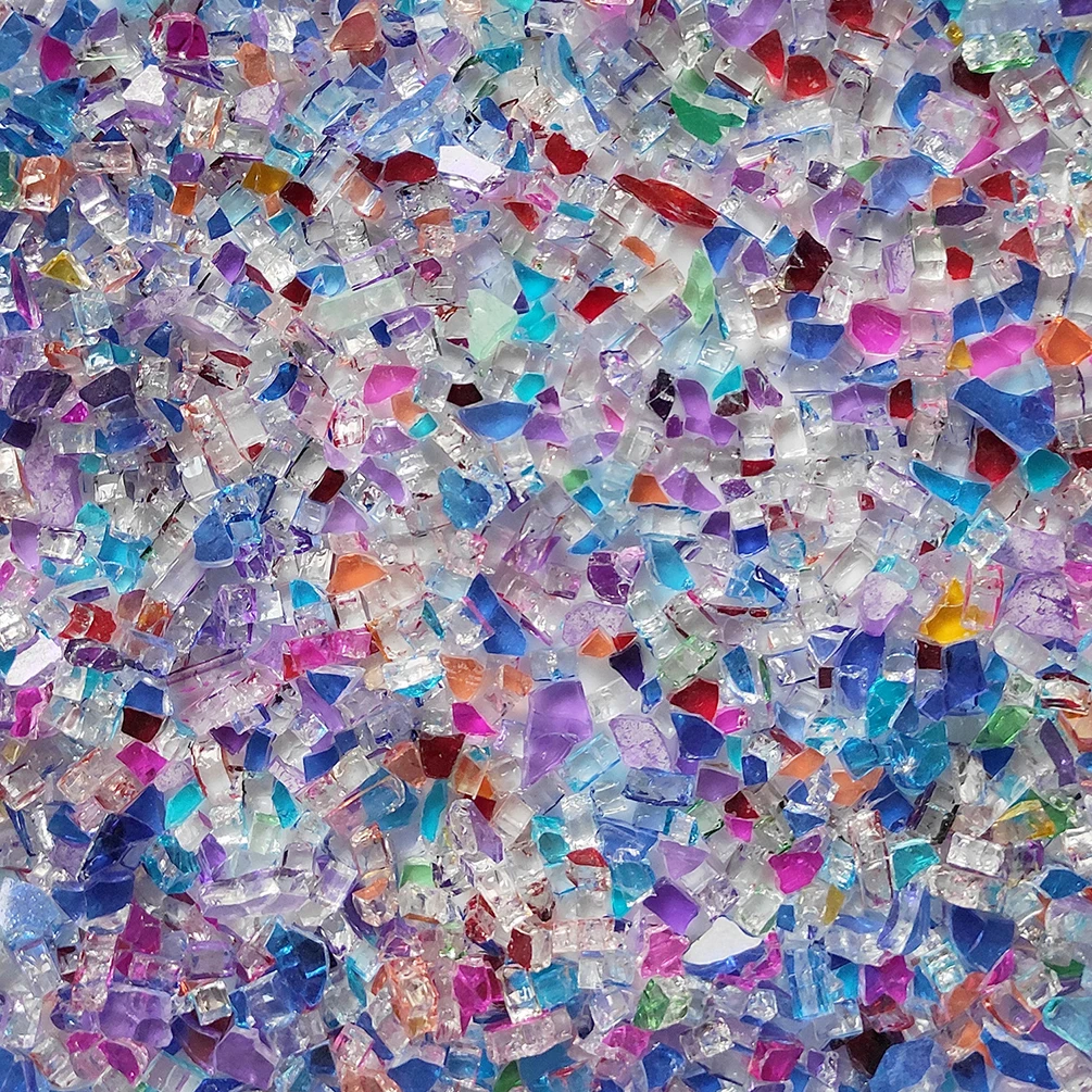 

Crystal Glass Mosaic Tile Handmade Creative Material For Kids DIY Craft Suppies Mixed Color Mosaic Tiles 100g/lot