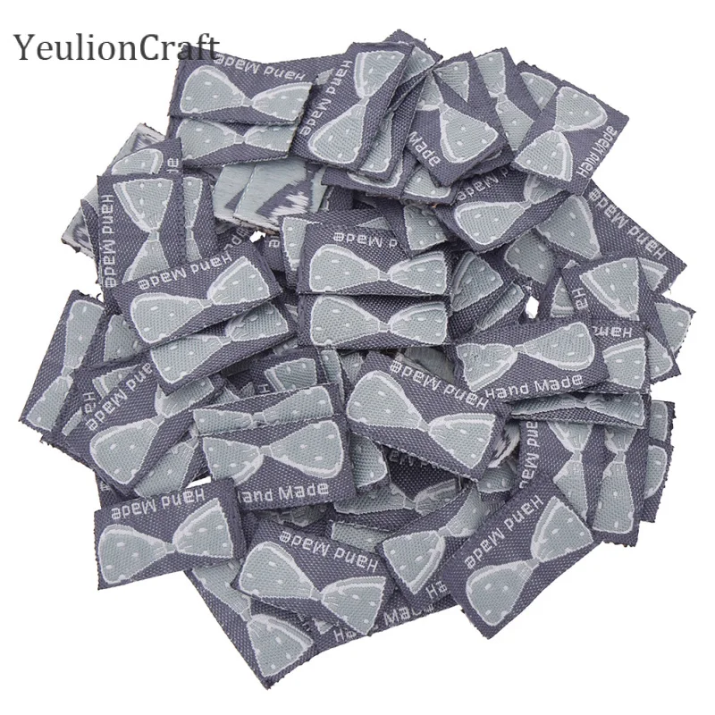 Тканевые этикетки Chzimade 100 шт./лот ручной работы для одежды с бабочками и