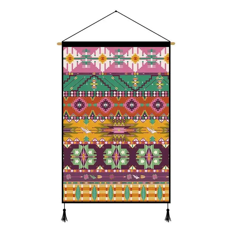 

Bohemia Wall Art Canvas Painting Print Posters Hanging Scroll Painting Wall Picture Hanging Tapestry Home Room Decor