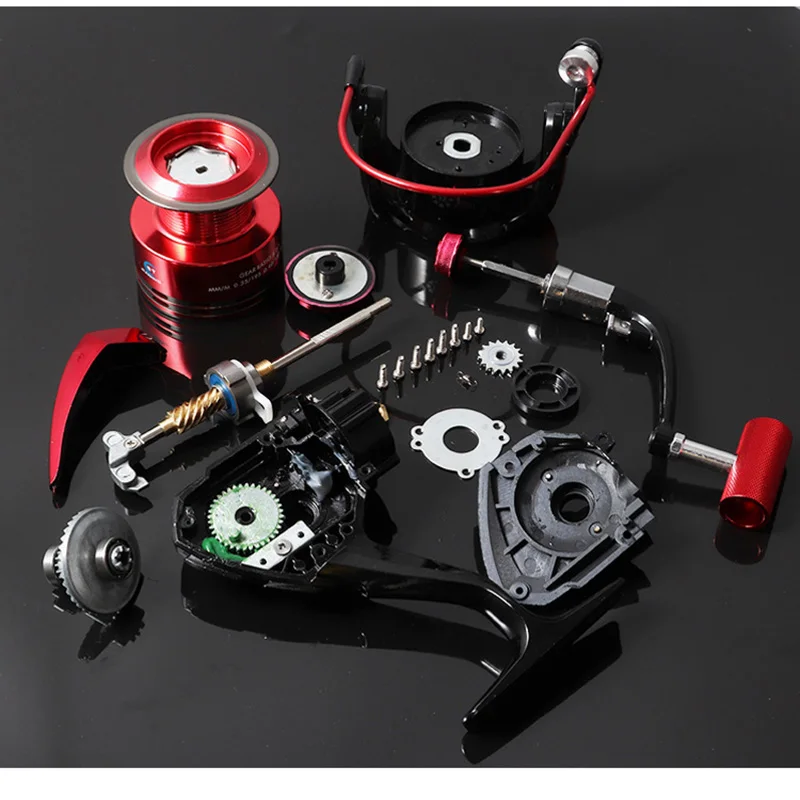 Черная красная морская Рыболовная катушка серии 3000 спиннинговая для