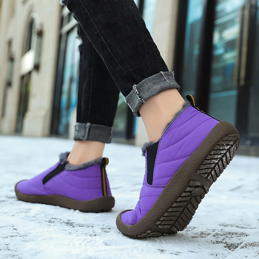 

SAGACE Winter Boots Men Fashion Shoes Men's Plus Velvet Warm Outdoor Sports Shoes Waterproof Snow Cotton Boots