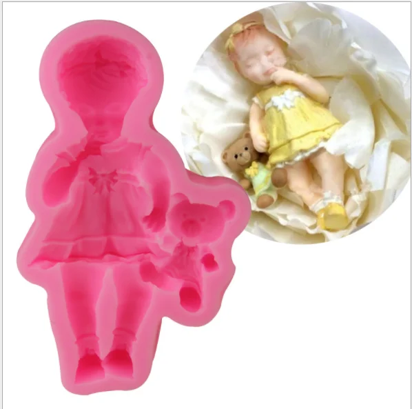 

Детская силиконовая форма в виде медведя для девочек