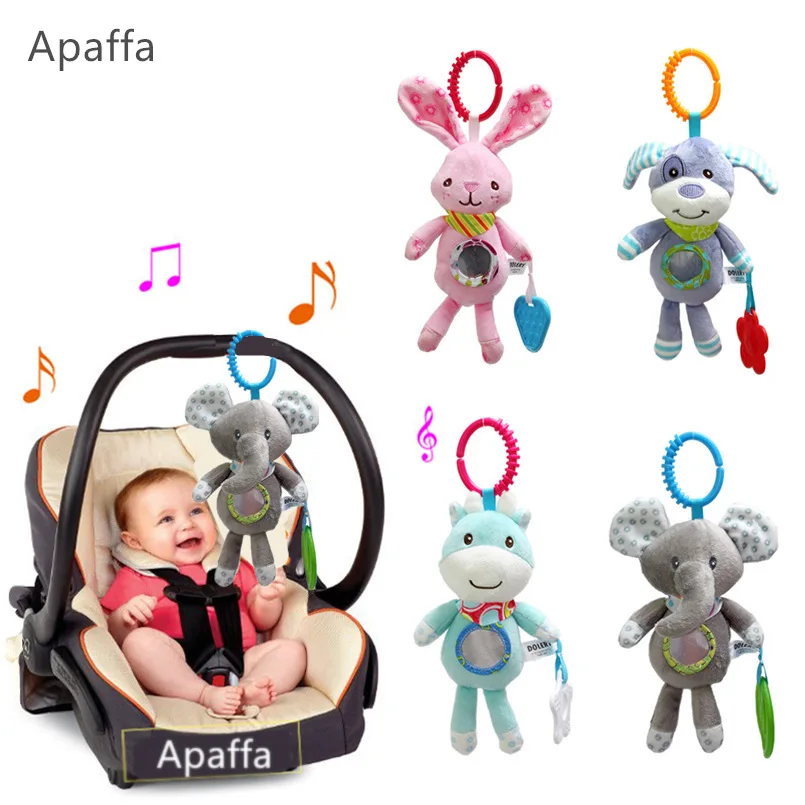Baby Rattles Stroller Hanging Soft Toy mobile Bed Cute Anima