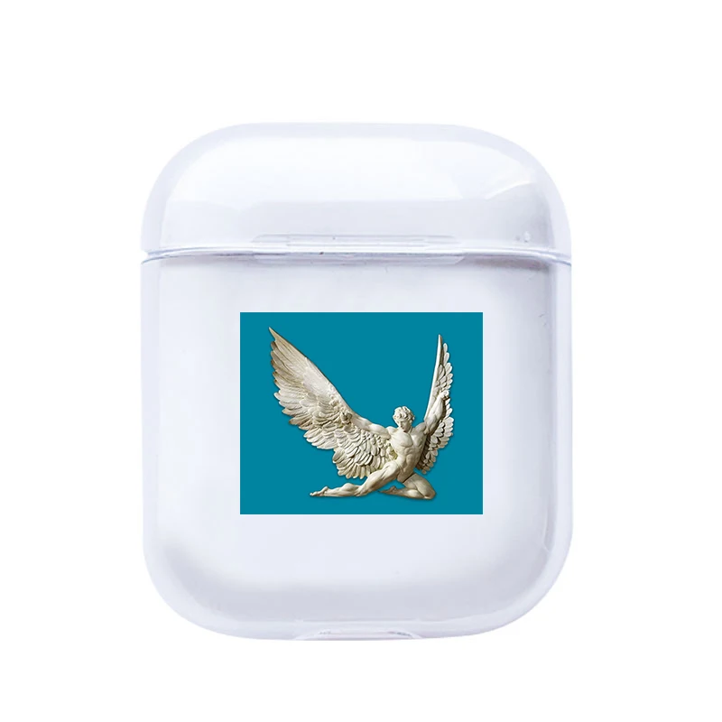 I201087 Прозрачный статуя Роскошный чехол для наушников для Airpods 1/2 мягкий чехол черный Художественный Стиль чехол для наушников s Чехол для Аксессуары для Airpods - Цвет: I201087
