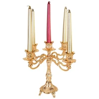 luxurious design candlestick metal candle holders tabletop candle stand wedding decoration delicate candelabra home decoration