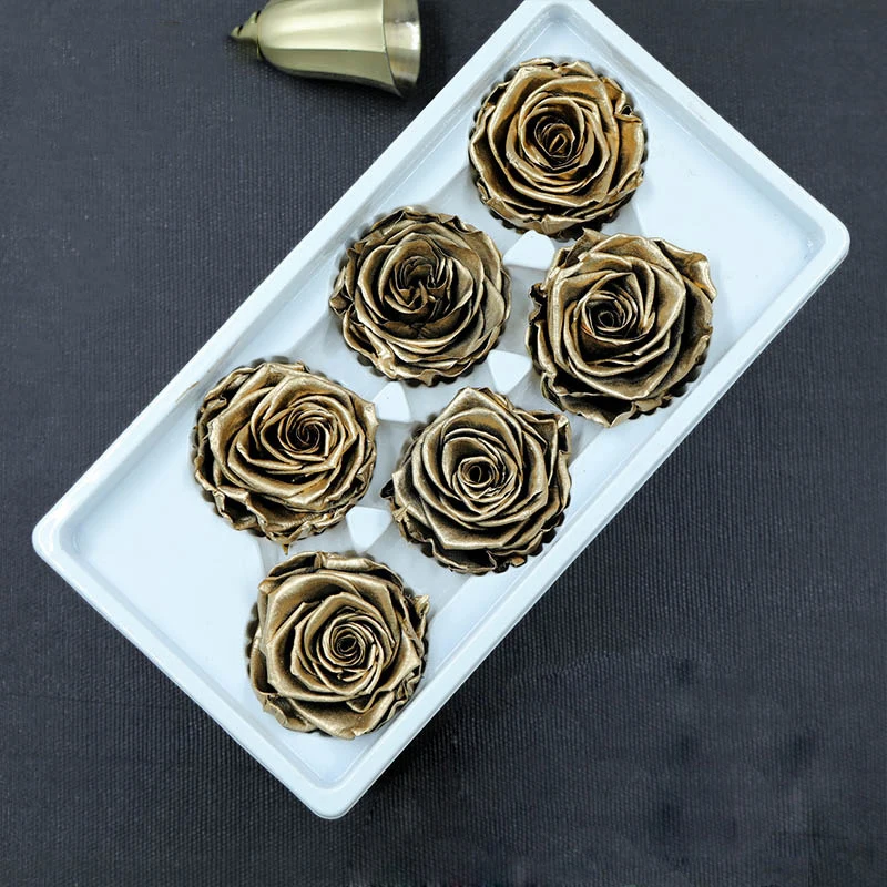 

Golden Silver Color Preserved Rose Flowers Eternal Rose Flower Wedding Everlasting Rose Mothers Day DIY Wedding
