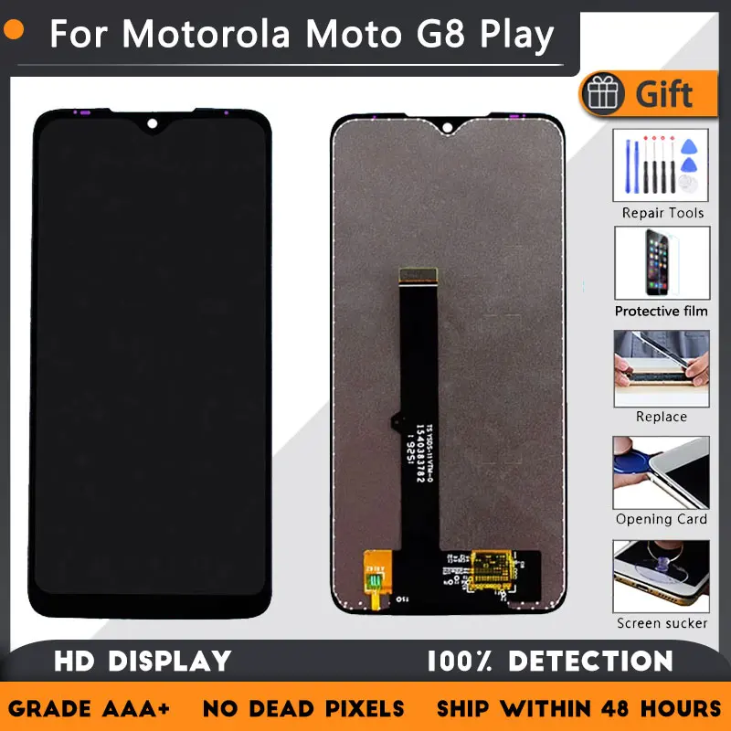 

For Motorola MOTO G8 Play XT2015 Original LCD screen assembly Black With repair tool and Tempered film