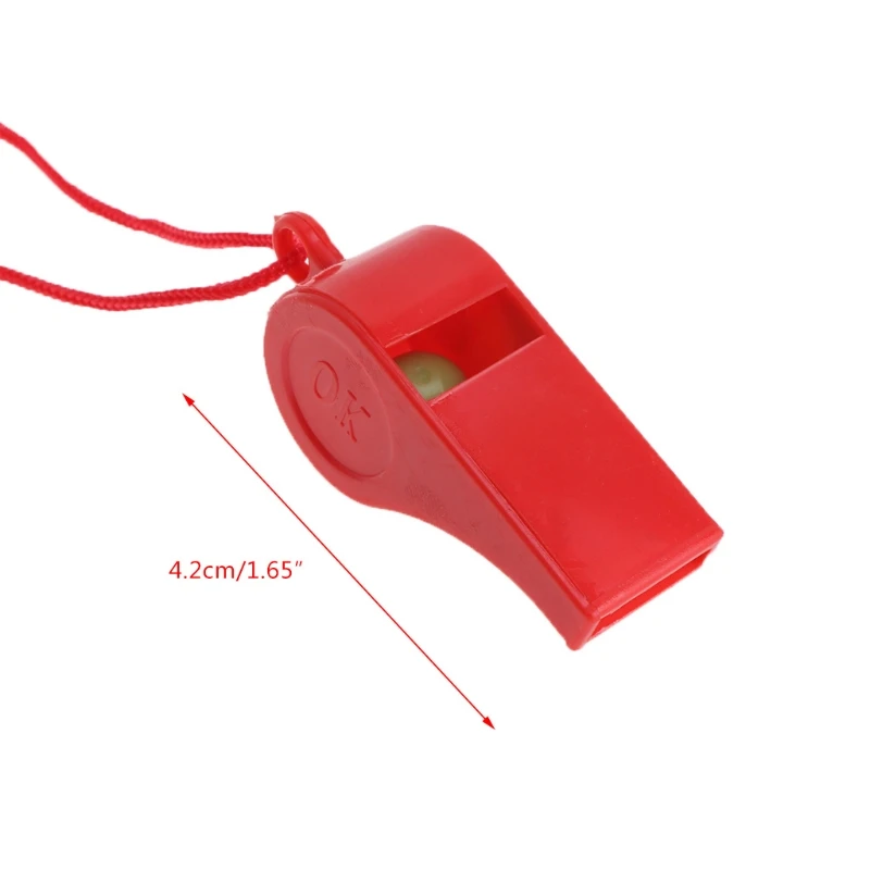 

24 Pcs Color Plastic Cheer Sports Basketball Soccer Ball Fans Referee Whistle E56D