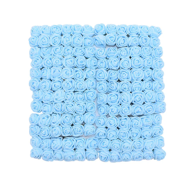 PE10 light blue 72/144 шт 2 см декоративный плюшевый мишка Роза ПЭ пена искусственный цветок букет для дома свадебное украшение Сделай Сам венок искусственный цветок - Цвет: PE10 light blue