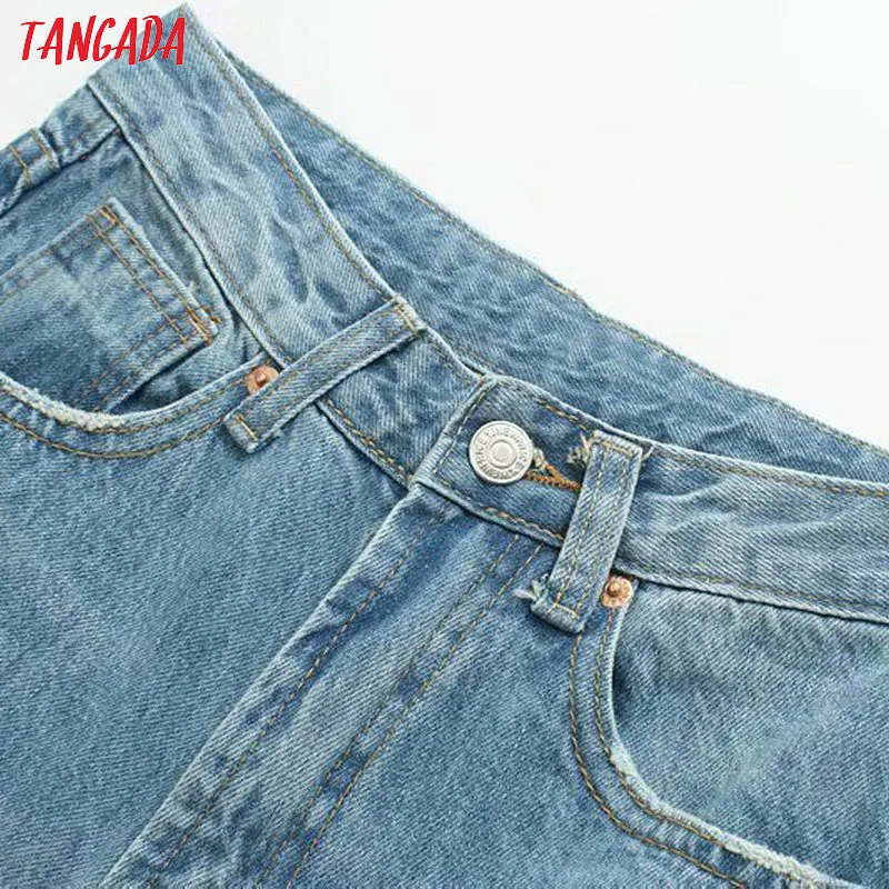 fashion women harm jeans boyfriend style denim pants long trousers pockets zipper loose streetwear female pantalon pants 4M33