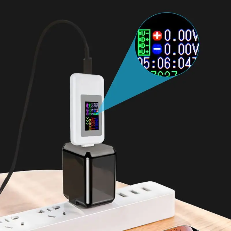 KWS-1902C тип-c цветной дисплей USB тестер напряжение тока монитор измеритель мощности
