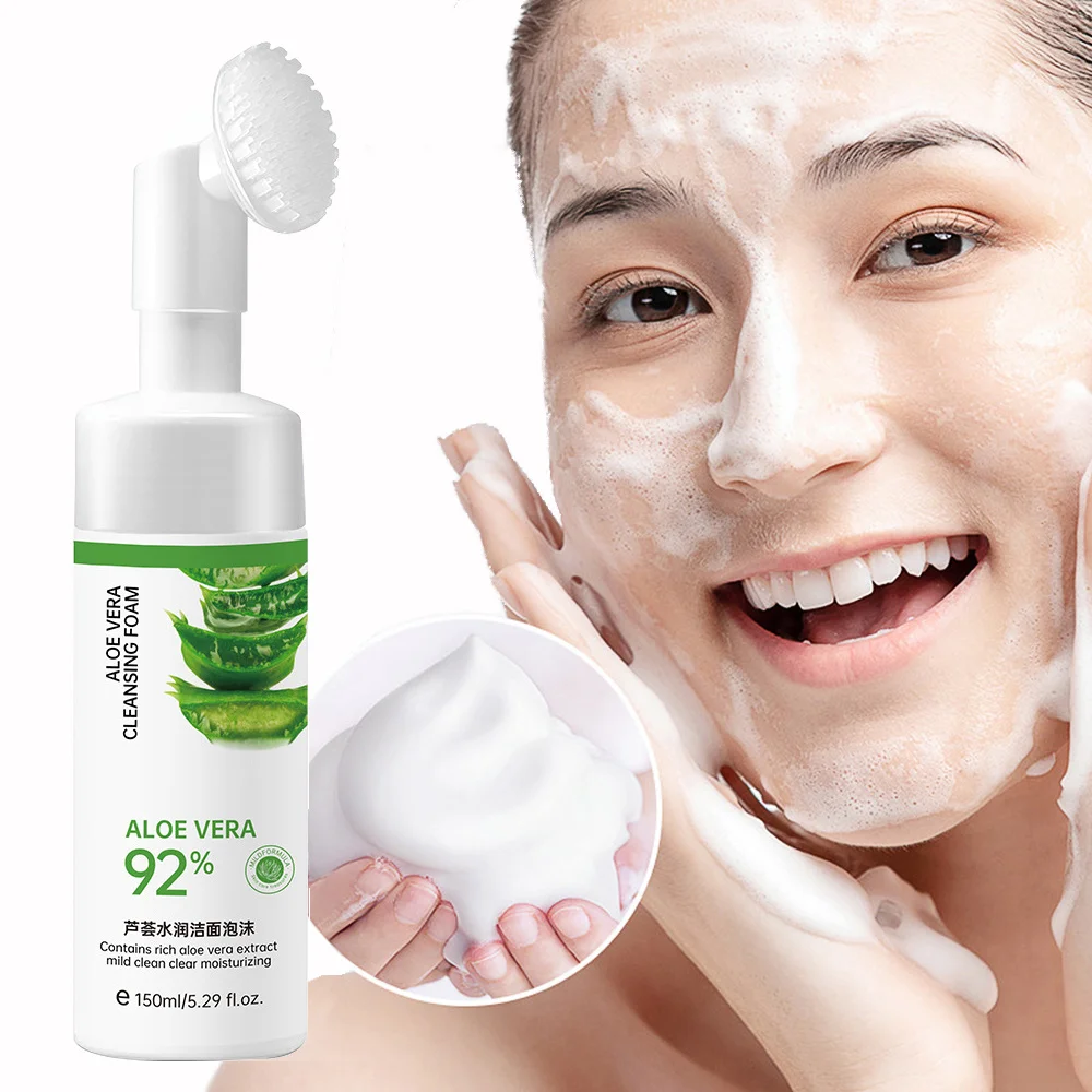 

Aloe Moisturizing Cleanser, amino acid cleanser, mousse, oil control, brightening makeup, skin care products.