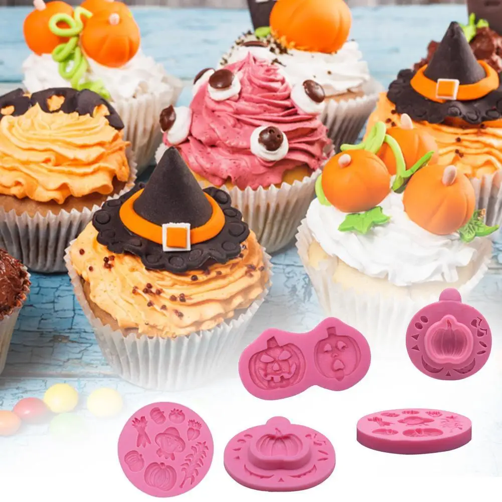 Новинка Хэллоуин пугало форма для тыквы торта силиконовый инструмент украшения