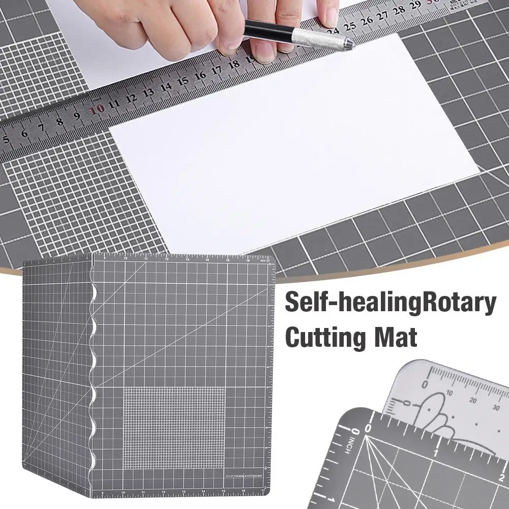 PVC Cutting Mat Grid Lines Self Healing High Card Mats Board Paper For Crafts Quilting Sewing 45 x 30cm | Канцтовары для офиса и