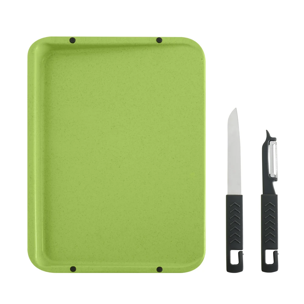 Многофункциональная Пластиковая кухонная разделочная доска двухсторонняя для