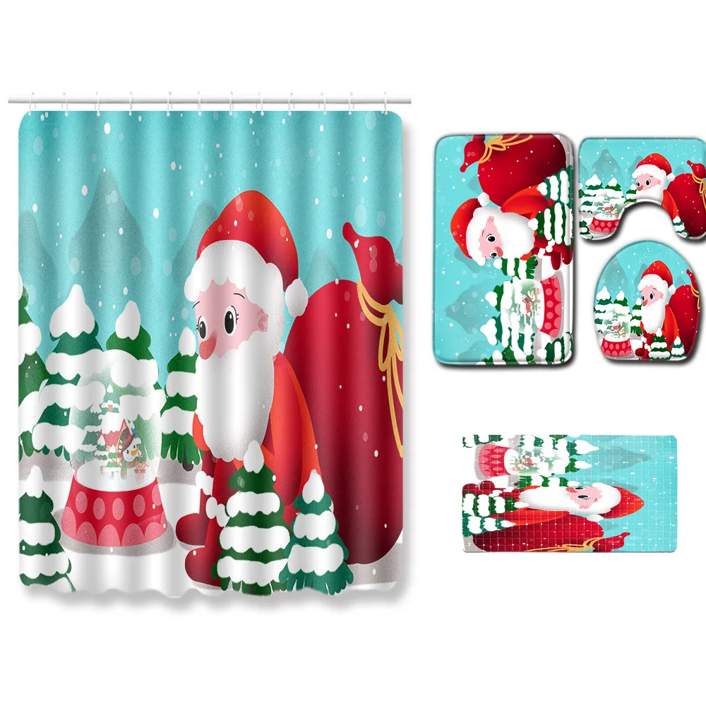 Набор ковриков для ванной комнаты набор туалета занавеска душа нескользящих