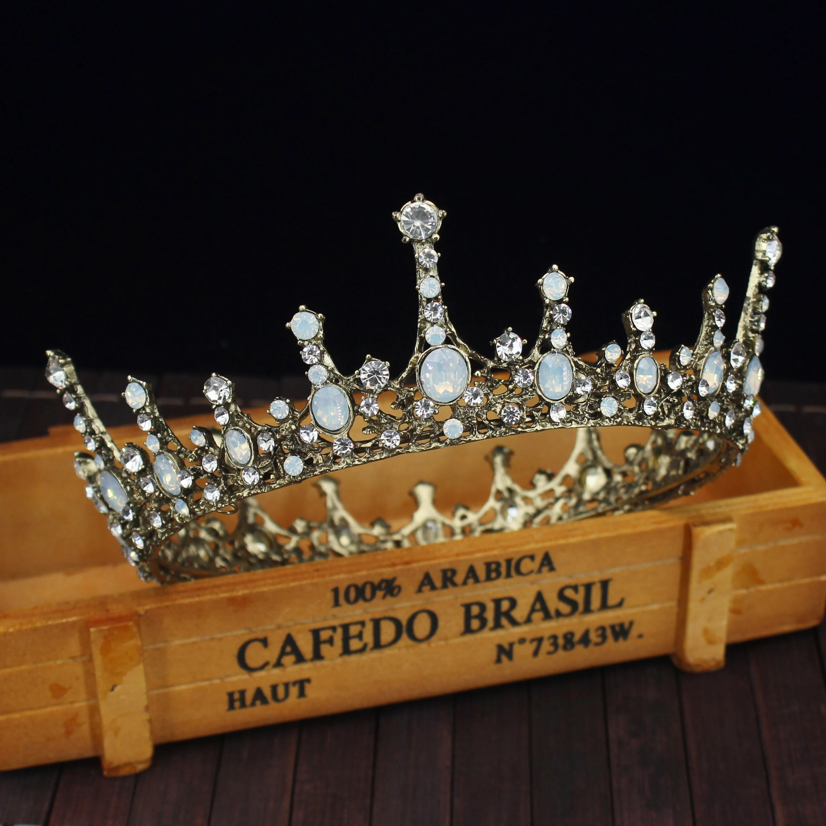 Винтажная свадебная тиара Корона невесты королева король барокко головной убор