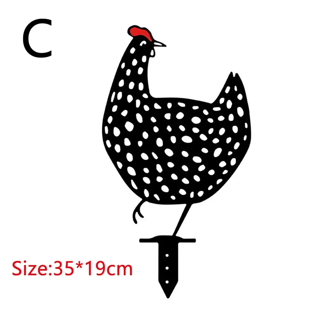 

Large Gardening Ornaments Chicken Yard Art Garden Backyard Lawn Stakes Metal Hen Yard Decor Gift Easter Decoration