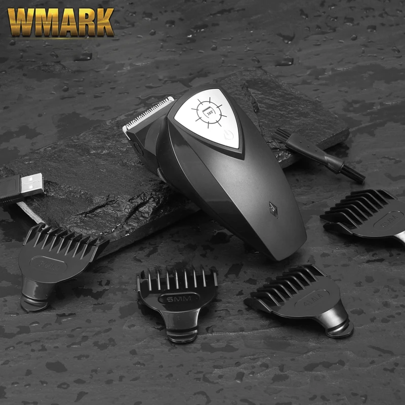 

Беспроводная Машинка для стрижки волос WMARK, с USB-зарядкой и 4 направляющими расческой, набор для самостоятельной стрижки волос, для самостоят...
