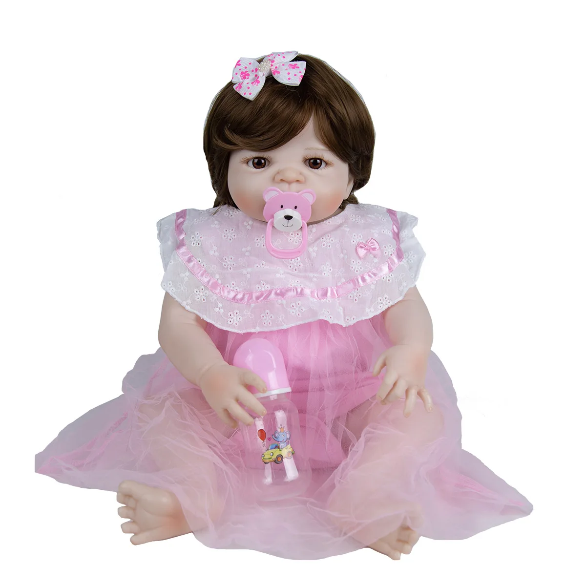 

KEIUMI 23 Inch Curls Doll Reborn Baby Girl Kid Toy Accessories Free For Children's day Gift Birthday Present