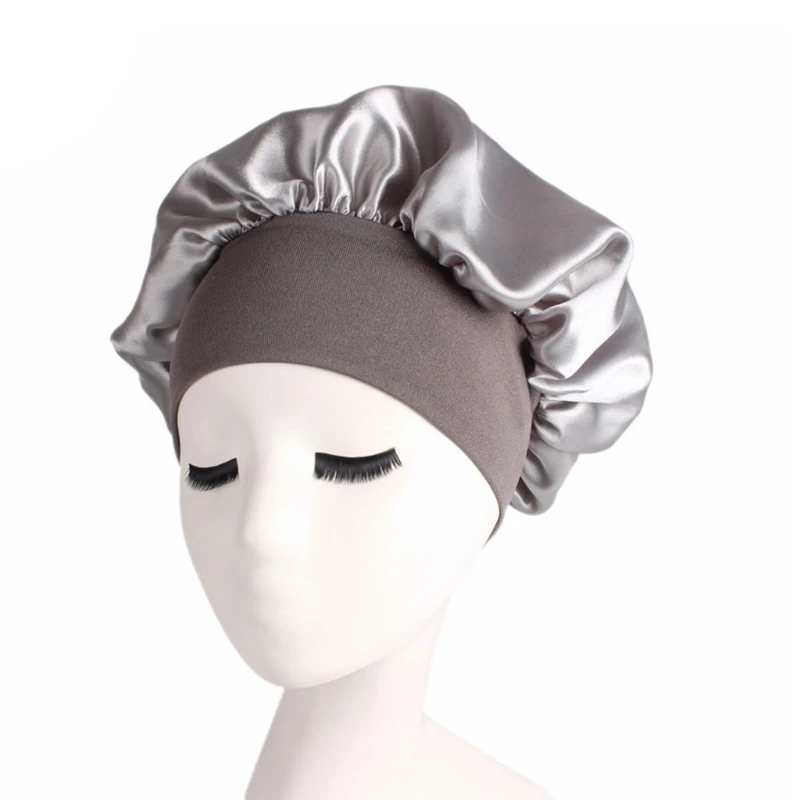 

2021 New Women Satin Sleep Cap Full Coverage Soft Night Sleep Hat Cap Chemotherapy Cap