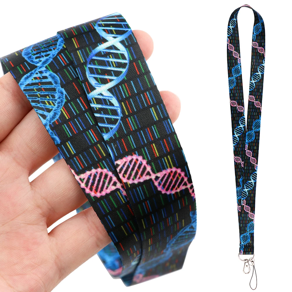 

DZ2124 Gene DNA Neck Strap Lanyards Key Chain Badge Holder ID Card Pass Hang Rope Lariat Lanyard for Key Rings Accessories
