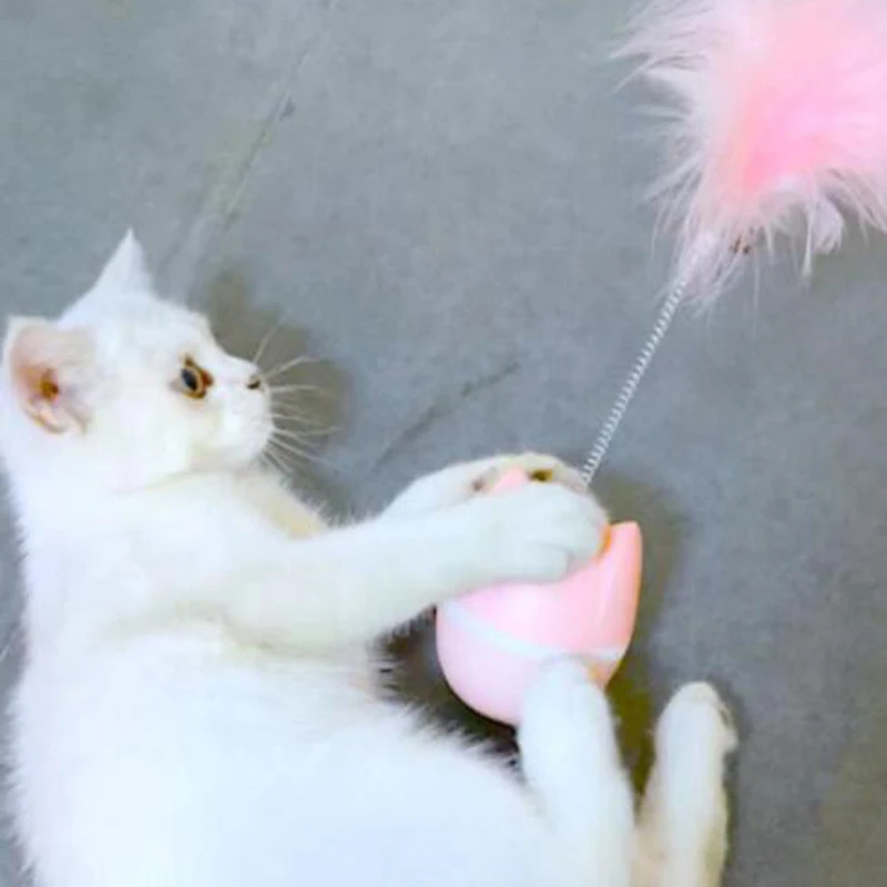 

1 шт., игрушка в форме головы кошки, перо, 2 цвета