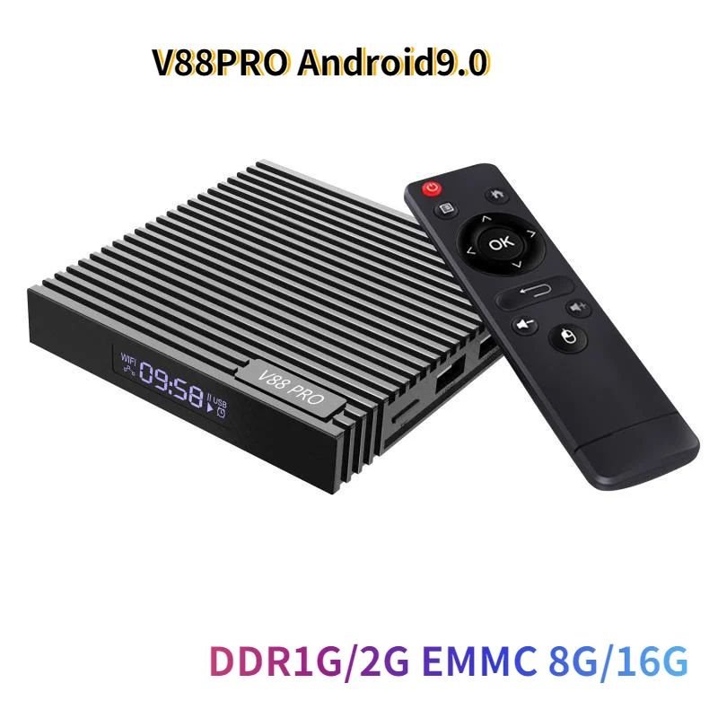 

V88 PRO RK3228A 1G 8G 2G 16G Android 9.0 Smart tv box 2.4/5G Dual WIFI Media player set top box