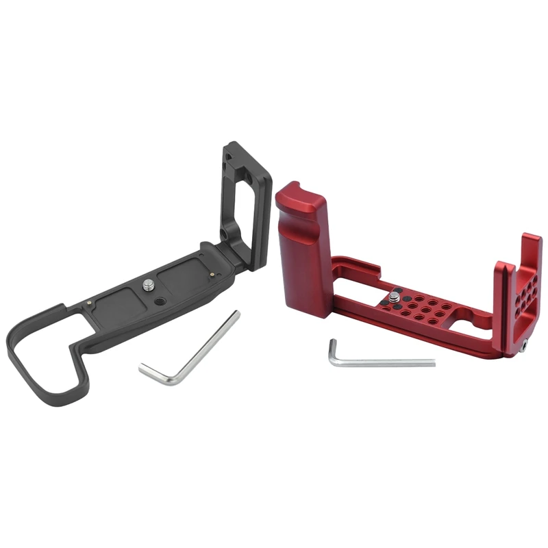 

Quick Release L Plate Bracket Holder Hand Grip Base Handle Black With Vertical Shoot Hand Grip With Hot Shoe