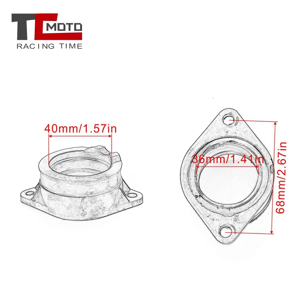 Карбюратор для мотоцикла TCMOTO Впускной интерфейс адаптер карбюратора SUZUKI GN250 DR250