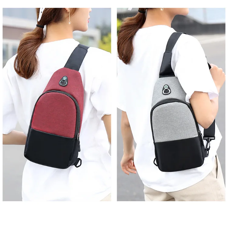 shoulder bag men and women color nylon outdoor leisure chest bag Waist Packs