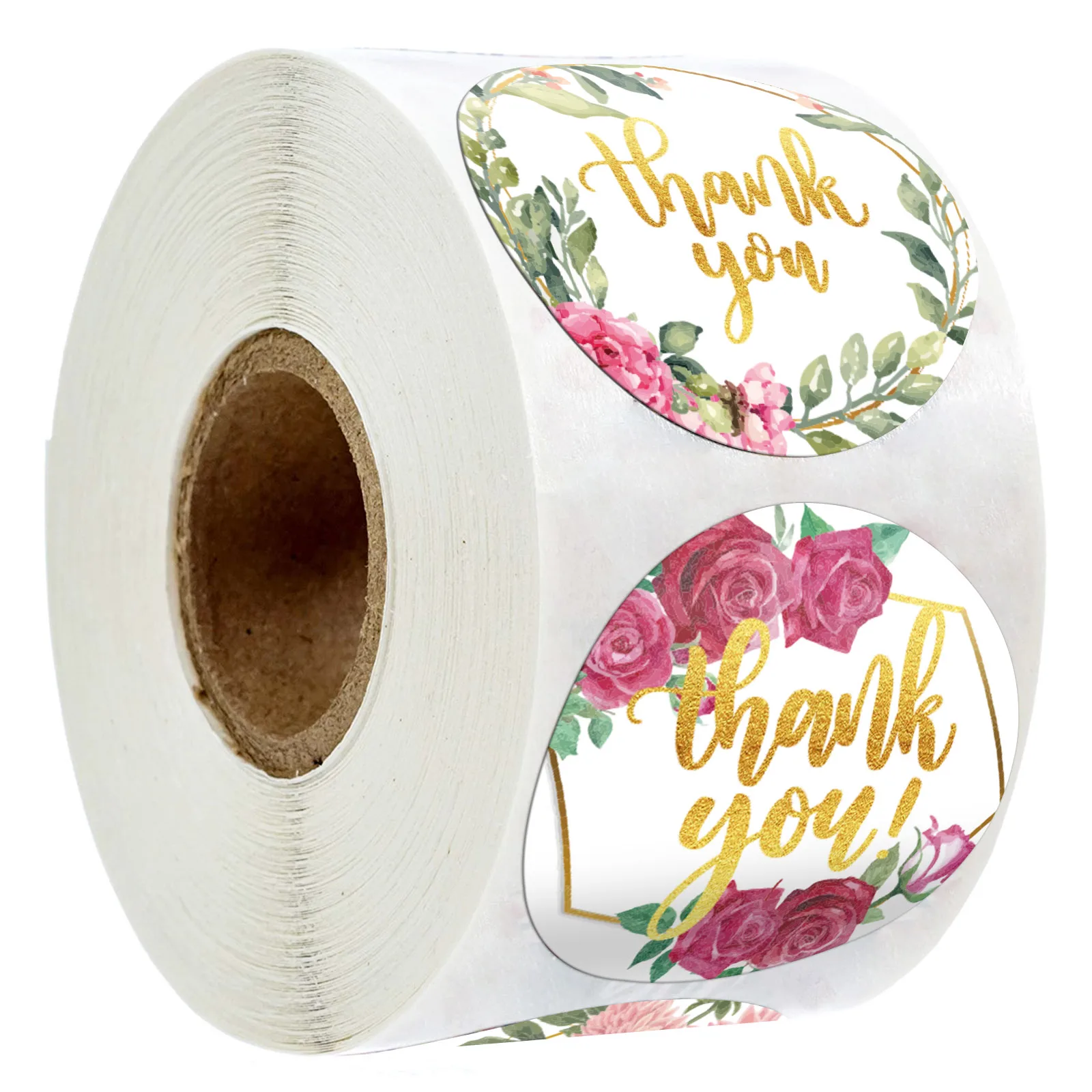 

500 round thank you stickers Beautiful new floral style thank you stickers Wedding party envelope seal label stationery stickers