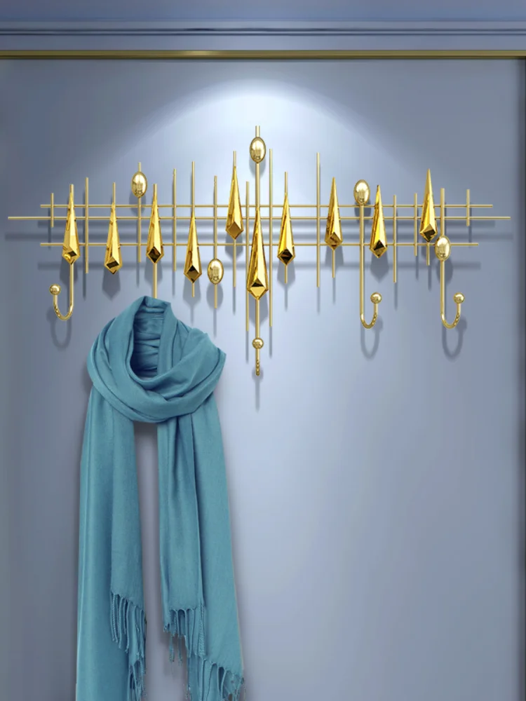 Scandinavian creative hanging clothes hooks entryway shelves modern fashion metal hooks