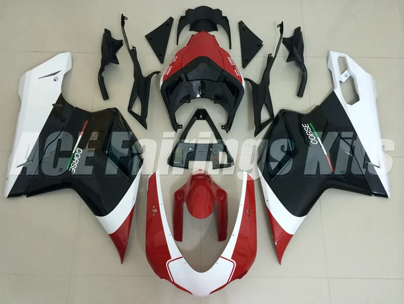 

Новый ABS весь мотоцикл обтекатели комплект подходит для Ducati 848 1098 1198 2007 2008 2009 2011 2012 Боди Набор красный черный белый