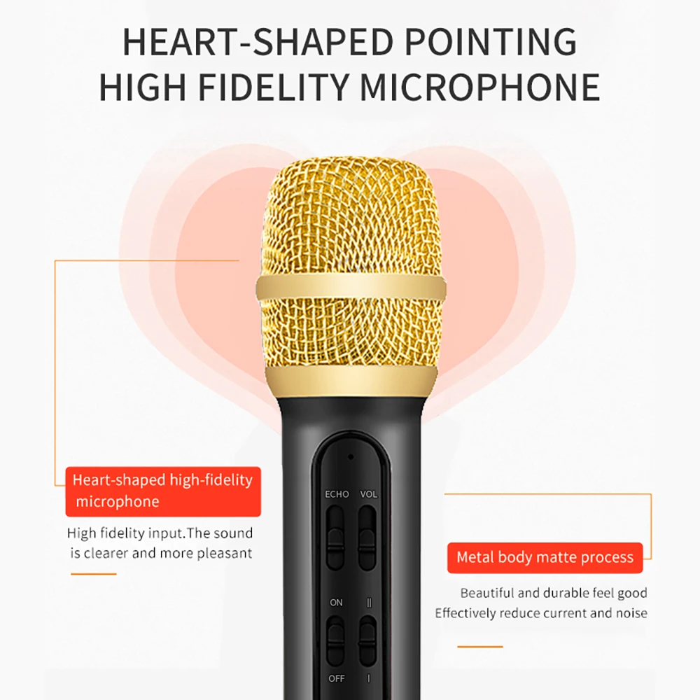 

Portable Mini Condenser Microphone for Computer Recording Studio Professional Karaoke Microphone for Phone Sing Youtube Live Kit